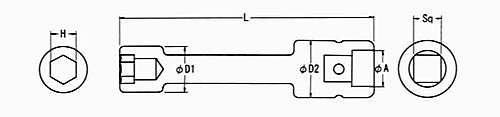 3/8" square drive 