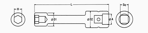 1/2" square drive