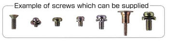 EXAMPLE OF SCREWS WHICH CAN BE SUPPLIED